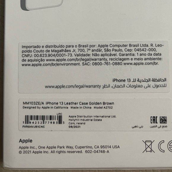 NWB - Apple iPhone 13 Leather Case with MagSafe - Picture 3 of 6